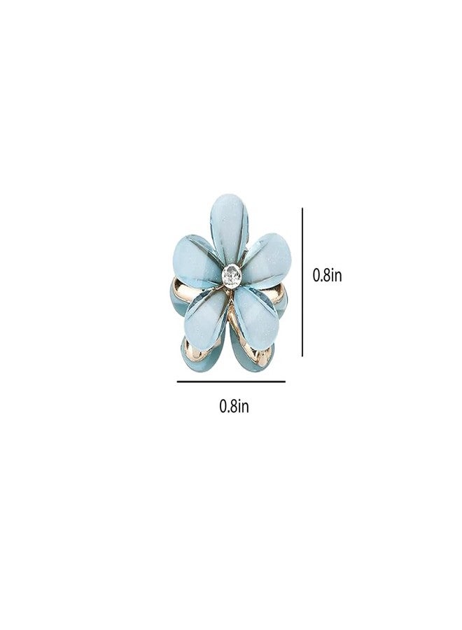 Much Hotter 12 Pcs Small Mini Pearl Claw Clips Hair Accessories，with Flower Design, Hair Pins Cute Bangs Clips Flower Sweet Artificial Clips Decorative Hair Accessories for Women Girls Wedding (6 Colors) - Image 2